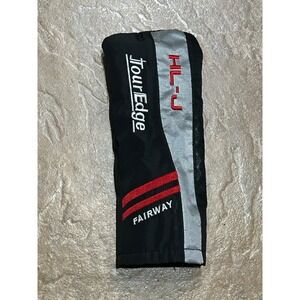 Tour Edge Fairway Wood Head Cover HL-J Golf‎ Club Protector Black Red Silver
